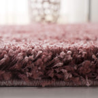 Abstract Area Mat High-Pile Polyester Microfiber Pink Shaggy Carpet