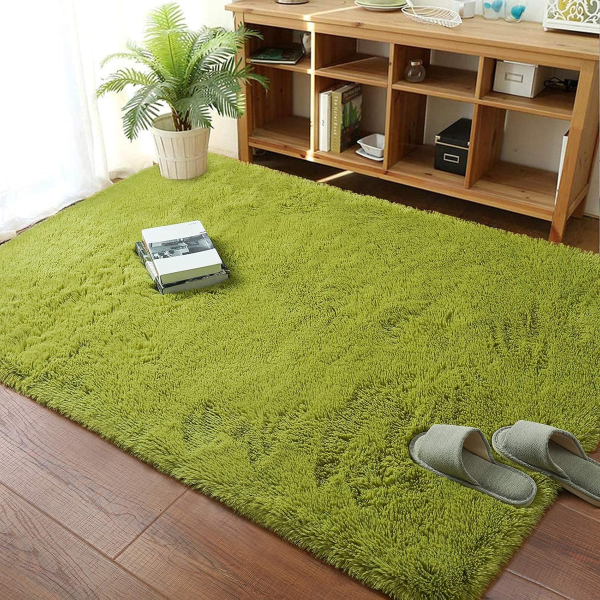 Rectangular Modern Rug Soft Hand woven Plain California Premium Shaggy Collection