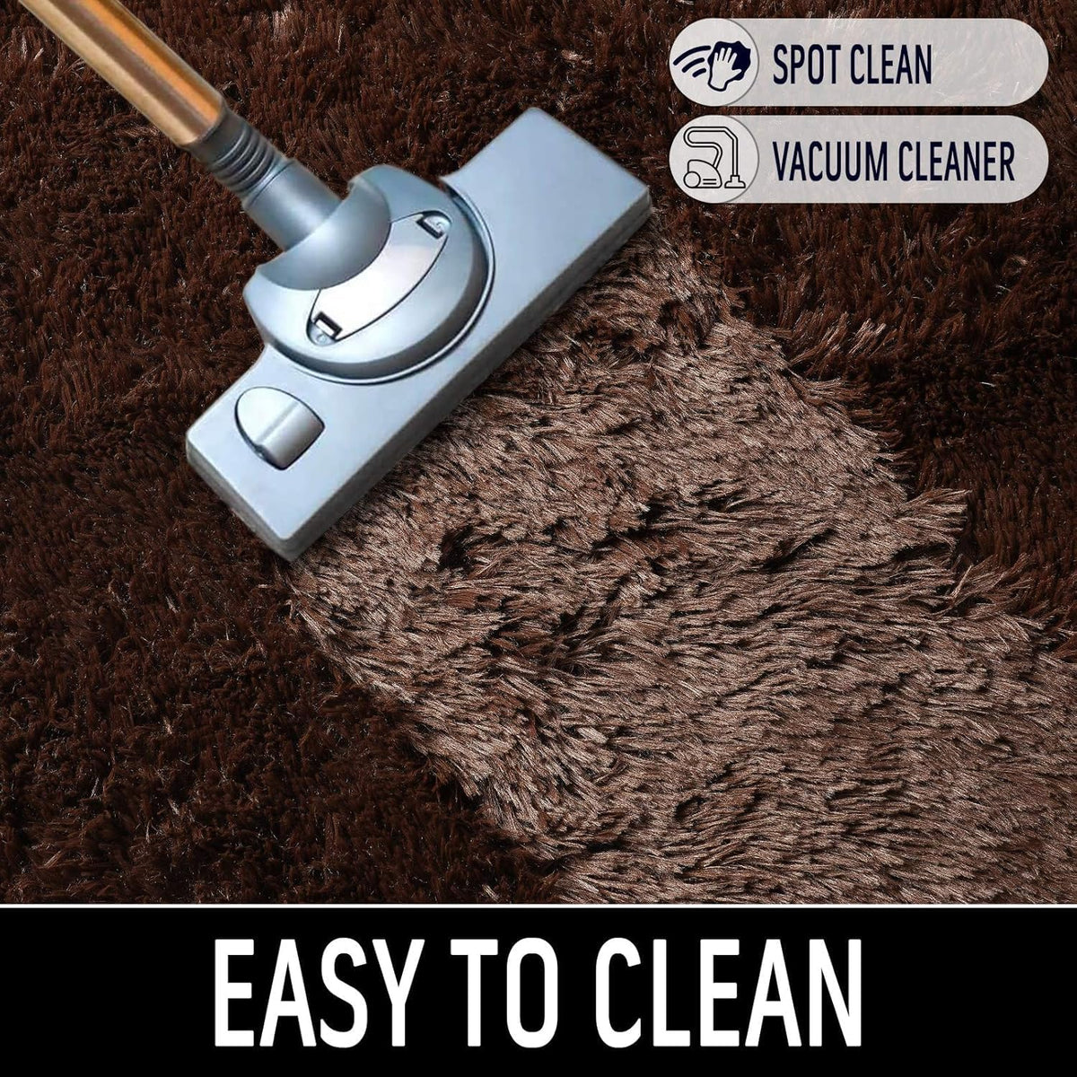Soft Premium Polyester Fluffy Rug | Anti-Skid Small Area Shaggy Carpet