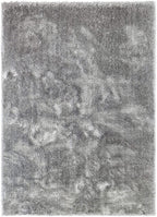 Rectangular Silver Microfiber Anti Skid Soft Fluffy Area Shaggy Carpet
