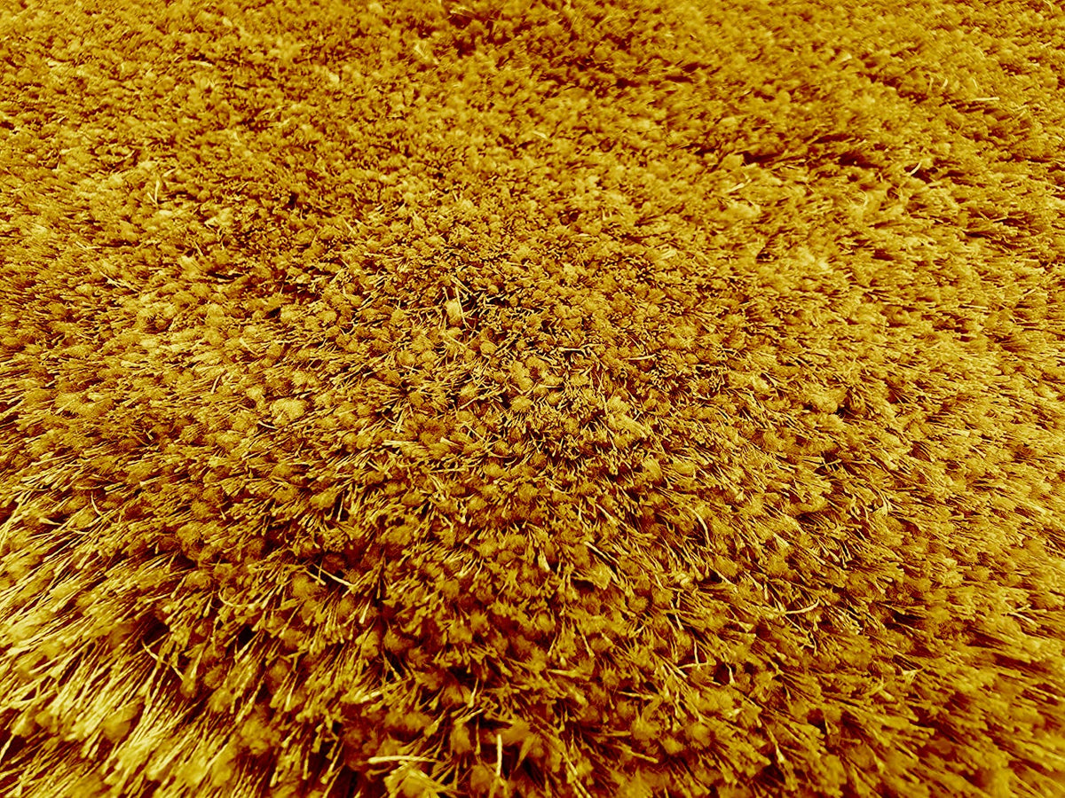 Soft Yellow Color Hand woven Plain California Premium Shaggy Carpets