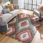 Rectangular Pich Beige Ivory Microfiber Anti Skid Soft Fluffy Area Shaggy Carpet