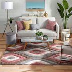 Rectangular Pich Beige Ivory Microfiber Anti Skid Soft Fluffy Area Shaggy Carpet