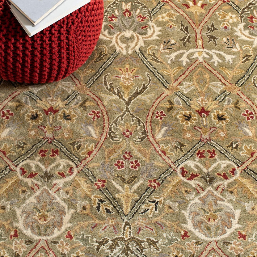 Premium Traditional Floral Border Area Hand Tufted Carpet
