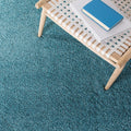 Soft Sky Blue Color Hand woven Plain California Premium Shaggy Carpets