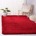 Soft Red Color Hand woven Plain California Premium Shaggy Carpets