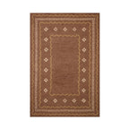 Brown Desert Motif Modern Rug Hand Tufted Carpet