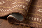 Brown Desert Motif Modern Rug Hand Tufted Carpet