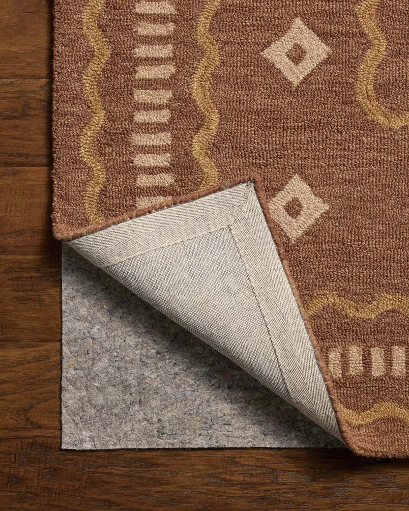 Brown Desert Motif Modern Rug Hand Tufted Carpet