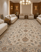 Intricate Floral Oriental Rug in Cozy Interior