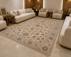 Intricate Floral Oriental Rug in Cozy Interior