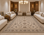 Intricate Floral Oriental Rug in Cozy Interior