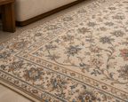 Intricate Floral Oriental Rug in Cozy Interior