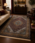 Royal Burgundy Persian Medallion Rug