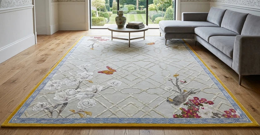 Rich Terracotta Wave Hand Tufted Carpet