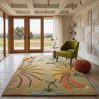 Modern Floral Wool Hand Tufted Carpets & Rugs