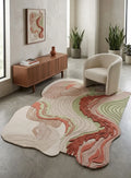 Coral Stream Organic Rug Hand Tufted Carpet
