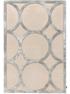 Halo Grid Designer Silk Rug Hand Tufted Carpets