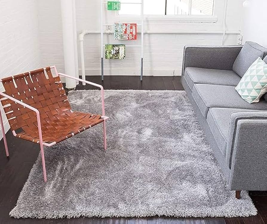 Super Soft Grey Shaggy Carpets & Rugs