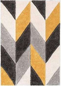 Geometric Harmony Luxury Shaggy Carpet & Rugs