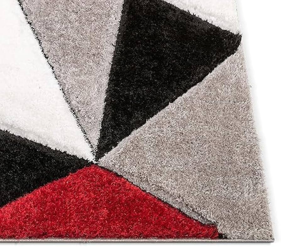 Apex Geometric Shaggy Rugs Carpets
