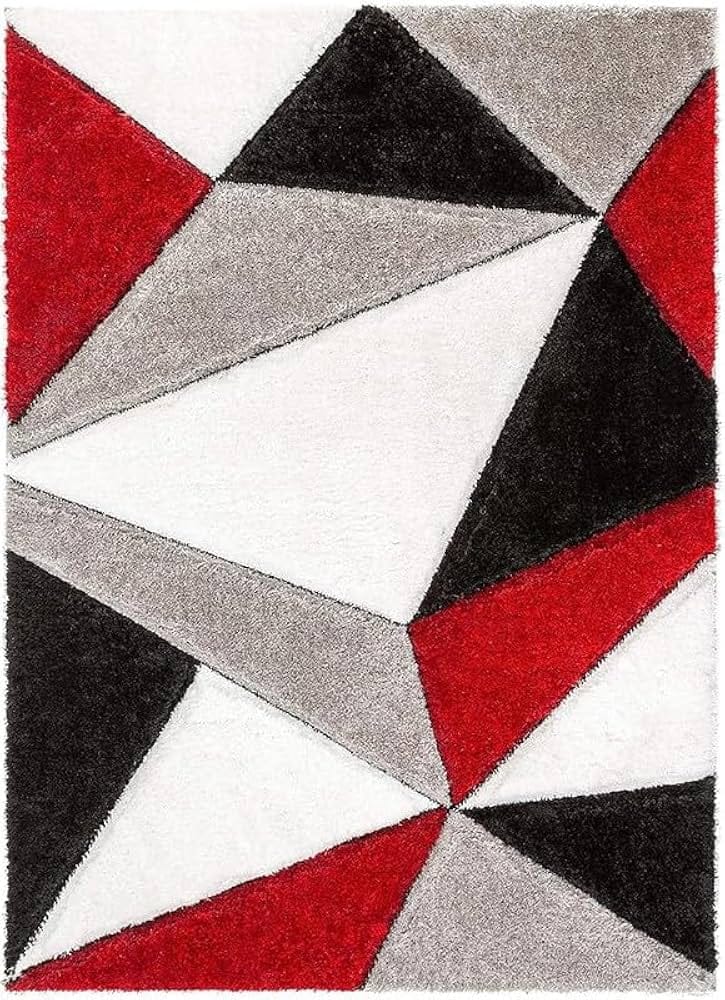 Apex Geometric Shaggy Rugs Carpets