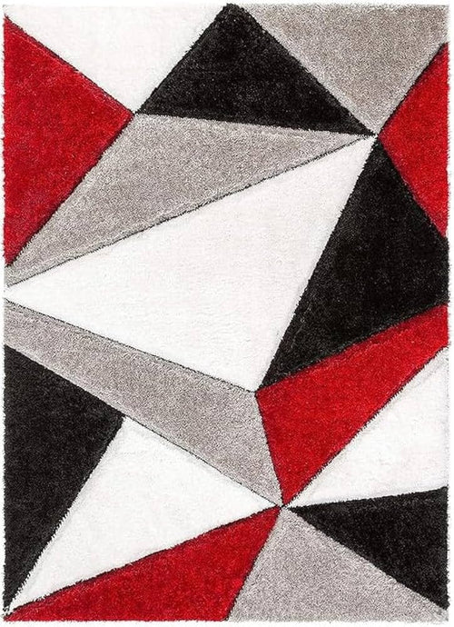 Apex Geometric Shaggy Rugs Carpets