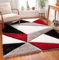 Apex Geometric Shaggy Rugs Carpets