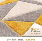 Modern Geometric Luxe Shaggy Carpet & Rugs