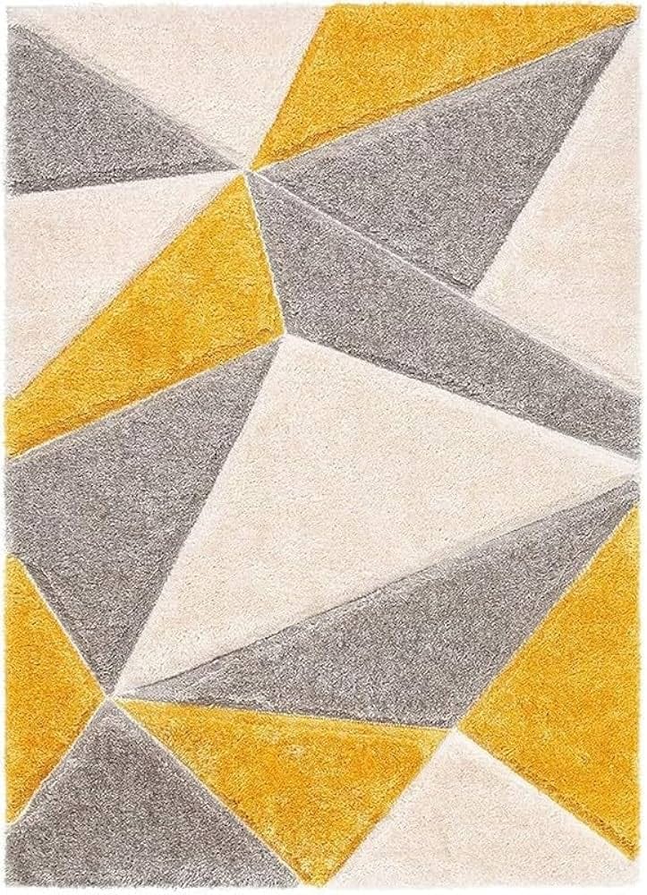 Modern Geometric Luxe Shaggy Carpet & Rugs