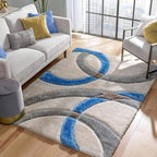 Soft Ocean Arc Plush Shaggy Carpets & Rugs
