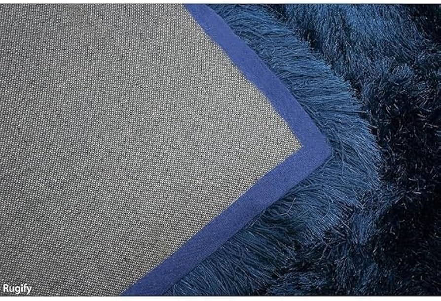 Azure Cloud Deep Blue Plush Shaggy Carpets & Rugs