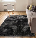 Obsidian Plush Shadow Fluffy Area Shaggy Carpets & Rugs