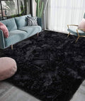 Luxe Black Cloud Obsidian Plush Shaggy Carpets & Rugs