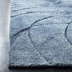 Blue Ripple Abstract Soft Waves Azure Shaggy Carpets & Rugs