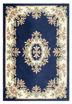 Designer Navy Blue Hand Tufted Carpets