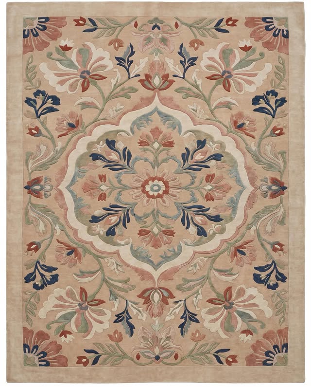 Blush Blossom Hand Tufted Carpets