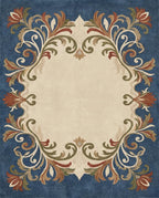 Traditional Navy Blue Hand Tufted Carpets & Rugs