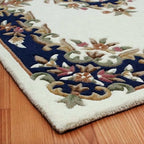 Royal Heritage Hand Tufted Wool Rug – Blue Floral – 5×8 ft