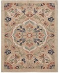 Blush Blossom Hand Tufted Wool Carpet – Blush Pink & Beige-8x10