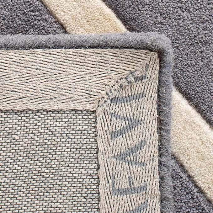 Urban Edge Hand Tufted Wool Carpet – Grey & Ivory-8x10