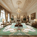Traditional Classical Seafoam Green Hand Tufted Carpets & Rugs