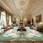 Traditional Classical Seafoam Green Hand Tufted Carpets & Rugs
