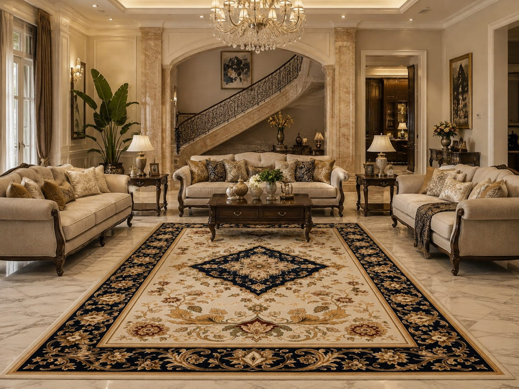 Traditional Persian Style Medallion Hand Tufted Carpets & Rugs