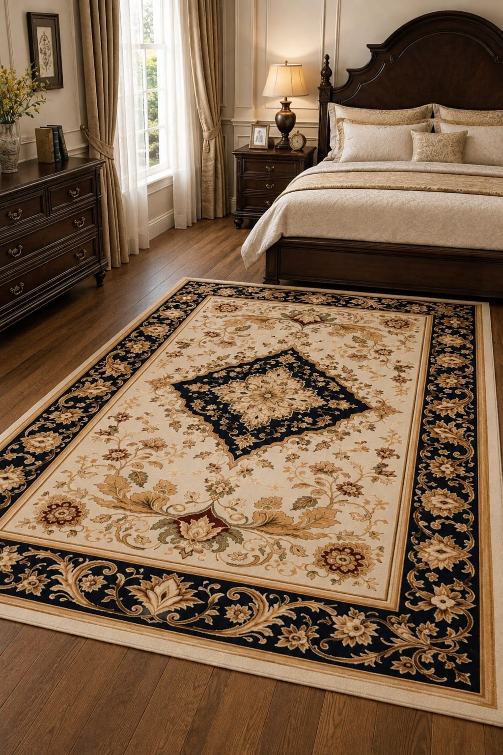 Traditional Persian Style Medallion Hand Tufted Carpets & Rugs