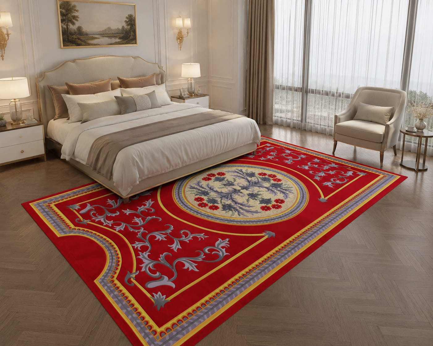 Classical Arab Middle East Design Hand Tufted Carpets & Rugs