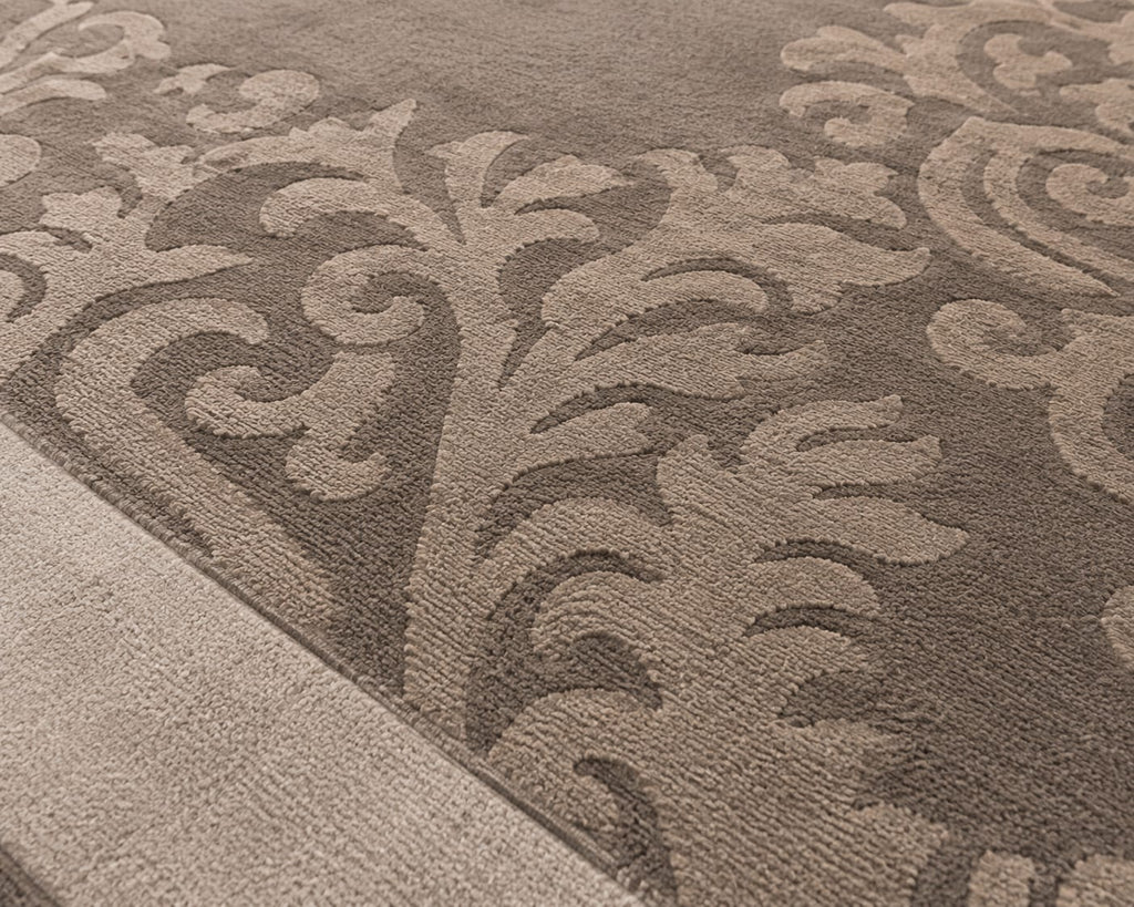 Brown & Beige Hand Tufted Carpets & Rugs