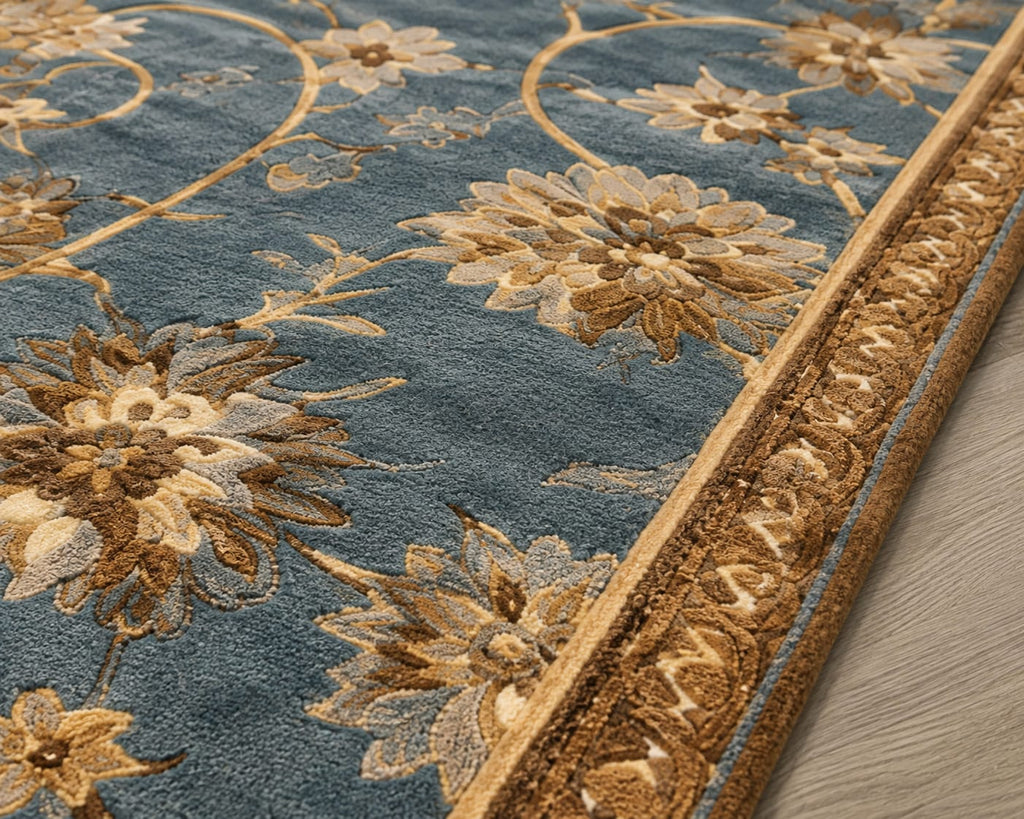 Floral Scrollwork Pattern Hand Tufted Carpets & Rugs