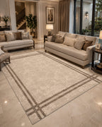 Modern Bordered Design Hand Tufted Carpets & Rugs