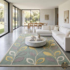 Modern Botanical Leaf Design Hand Tufted Carpets & Rugs